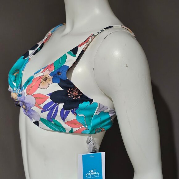 O'Neill Abbie Floral Pismo Bikini Swim Top - Picture 3 of 10